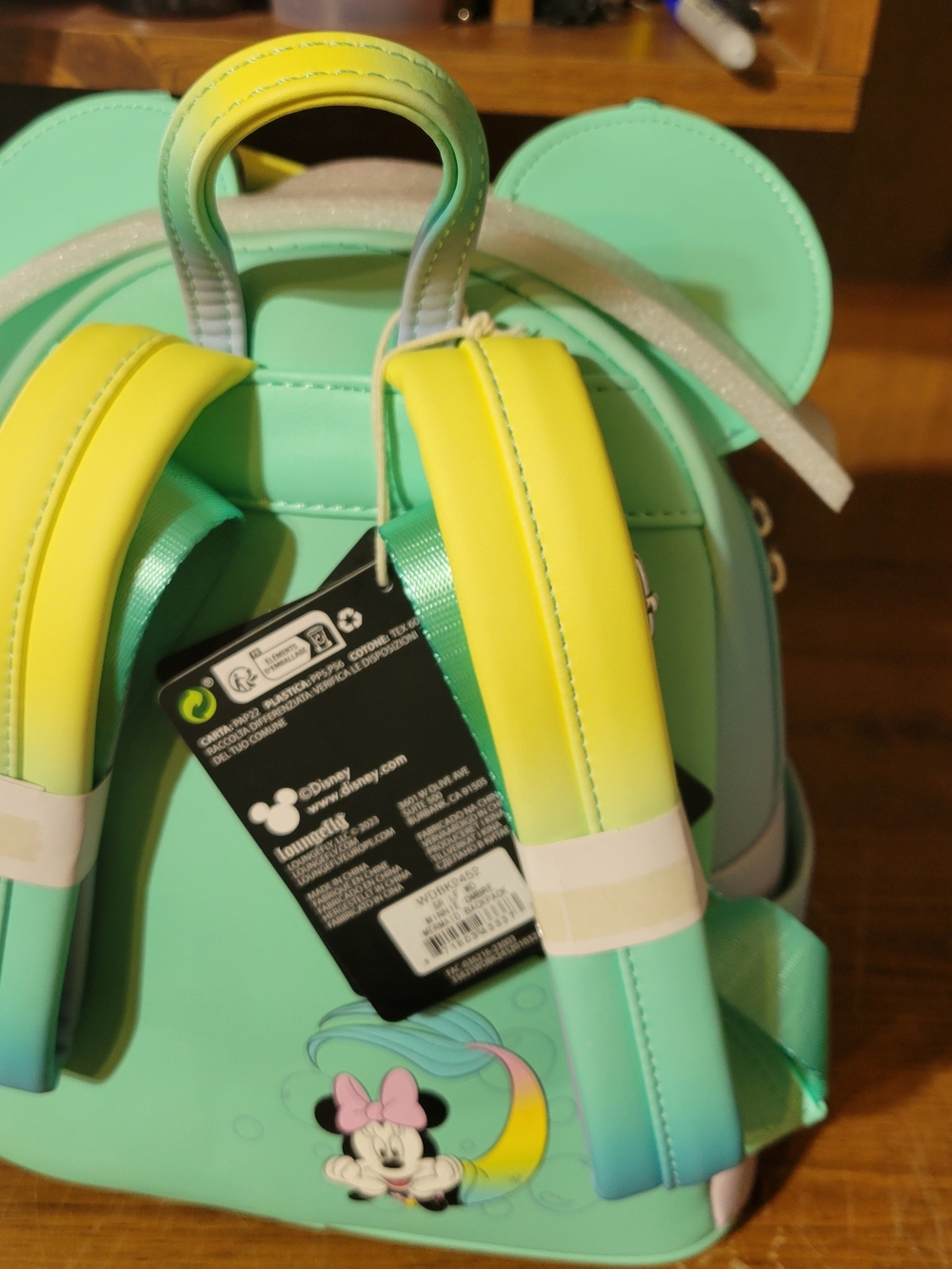 Price Is Firm. Loungefly Minnie Mouse ombre mermaid pastel mini backpack. Nwt - Picture 6 of 11
